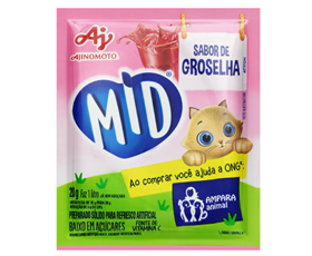 Refresco Em Pó Mid® Sabor Groselha 20g